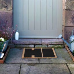 Artsy Mats Large Hi Text Full Size Doormat in Black - Size: 40 cm x 60 cm - thumbnail 6