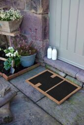 Artsy Mats Large Hi Text Full Size Doormat in Black - Size: 40 cm x 60 cm - thumbnail 5