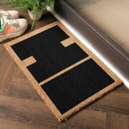 Artsy Mats Large Hi Text Full Size Doormat in Black - Size: 40 cm x 60 cm - thumbnail 3
