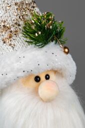Shatchi 58cm Santa Burgundy / Gold - Christmas Figurine in Pink - thumbnail 3