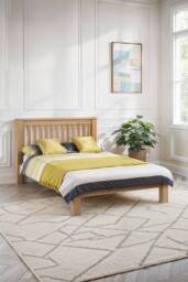 Julian Bowen Amsterdam Low Footend Solid Oak Bed in Natural - Size: King - thumbnail 2