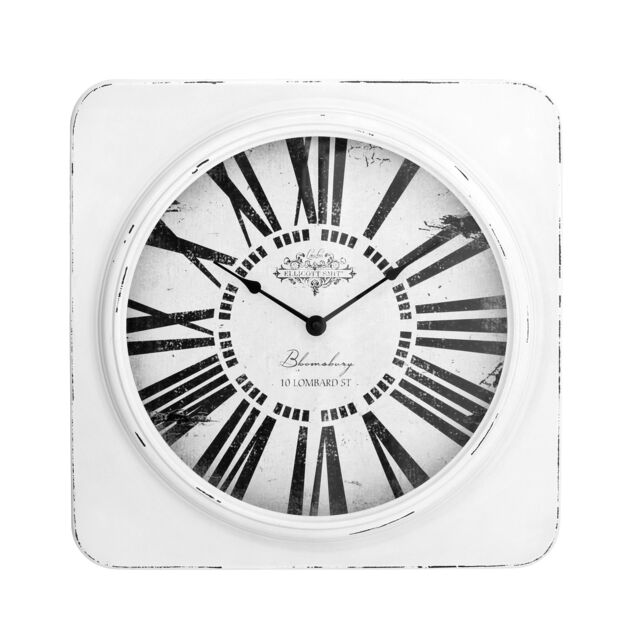 Orsina White Antique Finish Wall Clock - image 1