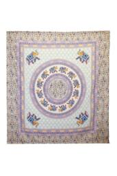 KDMD Elephant Mandala Wall Hanging & Beach Spread - Turquoise on Cream - thumbnail 1
