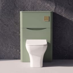 Balterley Modern Bathroom Floor Concealed Cistern Toilet Unit, Green, 550mm in Green - thumbnail 9