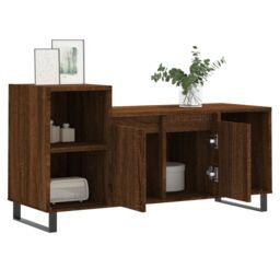 Berkfield Home TV Cabinet Brown Oak 100x35x55 cm Engineered Wood - Size: 100 x 35 x 55 cm - thumbnail 4
