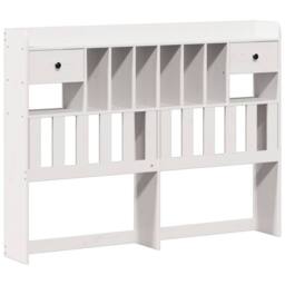 Berkfield Home Decorative Bookcase Bed without Mattress White 135x190cm Solid Wo - Size: 135x190 cm - thumbnail 7