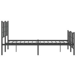 Berkfield Home Metal Bed Frame without Mattress with Footboard Black 120x190cm - Size: 120x190 cm - thumbnail 6