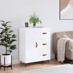 Berkfield Home Sideboard High Gloss White 69.5x34x90 cm Engineered Wood - thumbnail 2