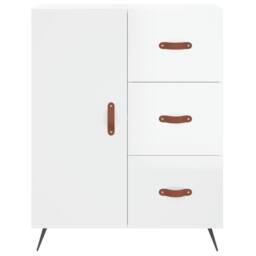 Berkfield Home Sideboard High Gloss White 69.5x34x90 cm Engineered Wood - thumbnail 5