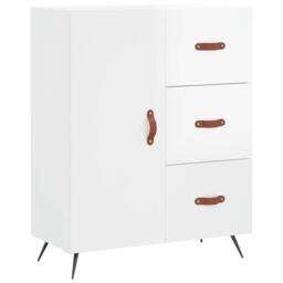 Berkfield Home Sideboard High Gloss White 69.5x34x90 cm Engineered Wood - thumbnail 3