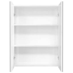 Berkfield Home Durable Bathroom Mirror Cabinet 60x15x75 cm MDF Shining White - Size: 60 x 15 x 75 cm
