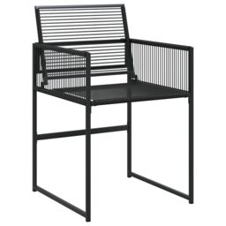 Berkfield Home 5 Piece Garden Dining Set Black Poly Rattan - thumbnail 6
