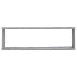 Berkfield Home Wall Cube Shelves 2 pcs Grey Sonoma 100x15x30 cm Engineered Wood - Size: 100 x 15 x 30 cm - thumbnail 6