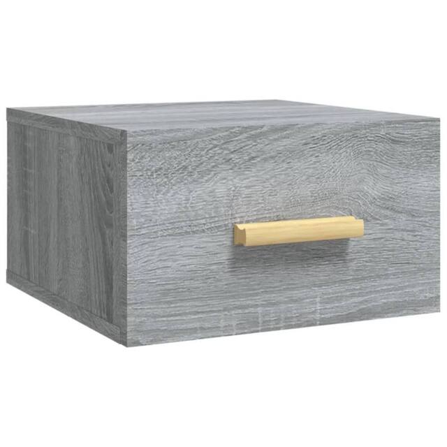 Berkfield Home Wall-mounted Bedside Cabinet Grey Sonoma 35x35x20 cm - Size: 35 x 35 x 20 cm - image 1