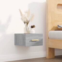 Berkfield Home Wall-mounted Bedside Cabinet Grey Sonoma 35x35x20 cm - Size: 35 x 35 x 20 cm - thumbnail 2