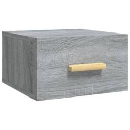 Berkfield Home Wall-mounted Bedside Cabinet Grey Sonoma 35x35x20 cm - Size: 35 x 35 x 20 cm - thumbnail 1