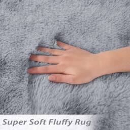 VOGREX 60 x 220 cm Grey Non Slip Long Hallway Runner Rug - Size: 60 cm x 220 cm - thumbnail 2