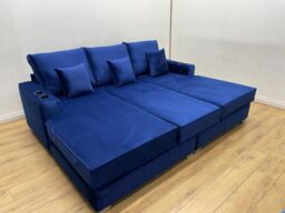 HOB Furniture Charles Cinema Sofa - 11ftx6ft in Dark Blue - thumbnail 2