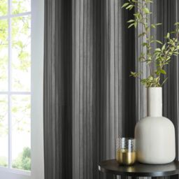 Paoletti Corinthian Velvet Room Darkening Eyelet Curtain Pair in Grey - Size: 168 cm width x 137 cm drop - thumbnail 3