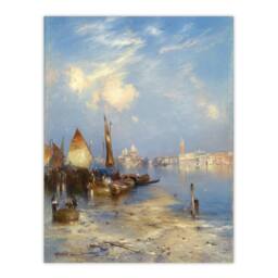 "Artery8 Thomas Moran A View of Venice Grand Canal Wall Art Print in Blue - Size: W12"" x H16""" - thumbnail 1