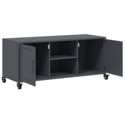 Berkfield Home TV Cabinet Anthracite 100.5x39x43.5 cm Steel in Dark Grey - thumbnail 9