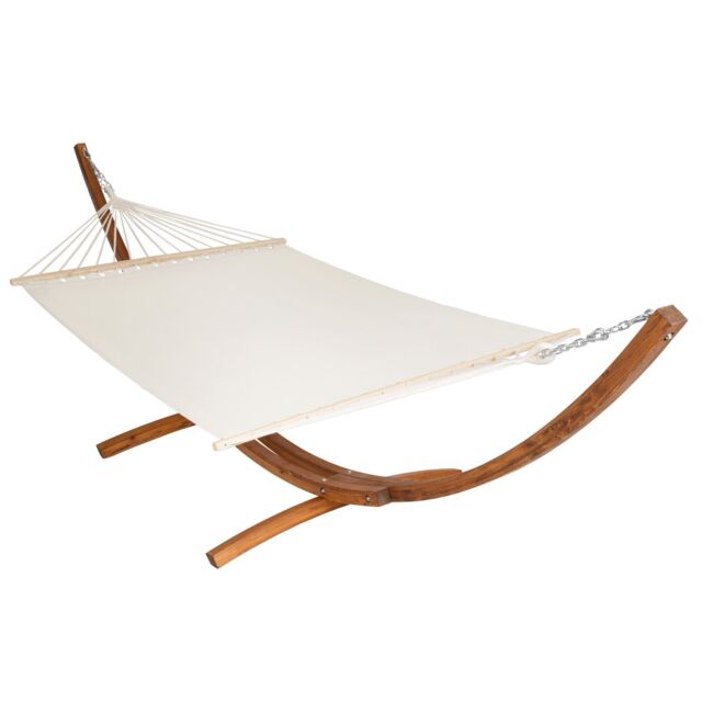 tectake Hammock Thorsten in White - Size: 2 Seater - image 1