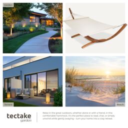 tectake Hammock Thorsten in White - Size: 2 Seater - thumbnail 5