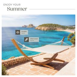 tectake Hammock Thorsten in White - Size: 2 Seater - thumbnail 7