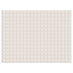 Berkfield Home Weighted Blanket Light Cream 152x203 cm 7 kg Fabric - thumbnail 3