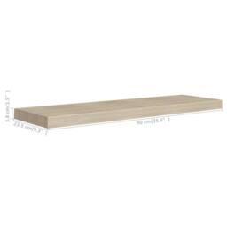 Berkfield Home Floating Wall Shelves 4 pcs Oak 90x23.5x3.8 cm MDF in Light Oak - thumbnail 8