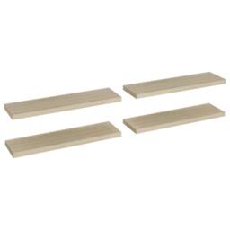 Berkfield Home Floating Wall Shelves 4 pcs Oak 90x23.5x3.8 cm MDF in Light Oak - thumbnail 1