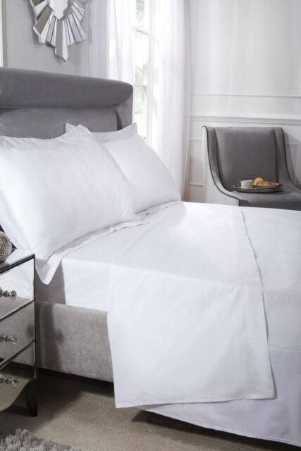 New Edge Blinds Luxor Collection 200 Thread Count Luxury Egyptian Cotton Fitted Sheet in White - Size: Super King - image 1