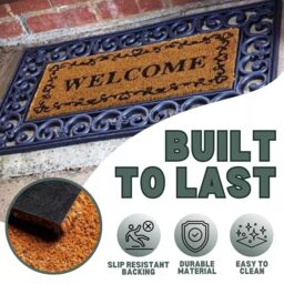 Marco Paul Tan Coir 'Welcome' Slogan Nonslip Doormat 53cmx23cm in Beige - Size: Medium - thumbnail 9
