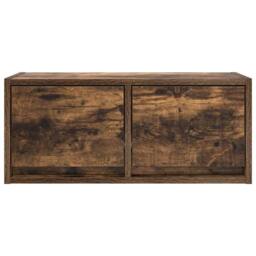 Berkfield Home TV Cabinet Smoked Oak 60x31x25.5 cm Engineered Wood in Brown - thumbnail 6