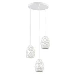 Netlighting Modern Hanging Pendant White 3 Light E27 - thumbnail 2