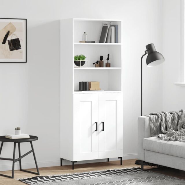 Berkfield Home Highboard White 69.5x34x180 cm Engineered Wood - image 1