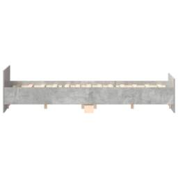 Berkfield Home Durable Bed Frame with Headboard & Footboard Concrete Grey 140x - thumbnail 6
