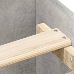 Berkfield Home Durable Bed Frame with Headboard & Footboard Concrete Grey 140x - thumbnail 8