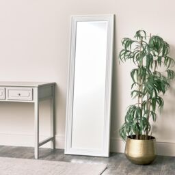 Melody Maison Tall White Full Length Mirror 52cm X 160cm in Off-White - Size: 52 cm X 160 cm - thumbnail 3