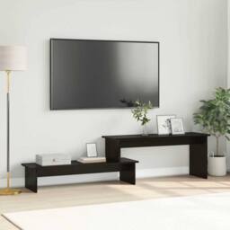Berkfield Home TV Cabinet Black oak 180 x 30 x 43 cm Engineered wood - thumbnail 2