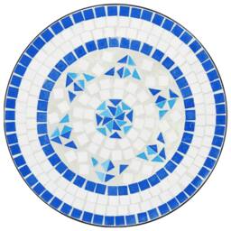 Berkfield Home Mosaic Bistro Table Blue & White √ò50x70 cm Ceramic - Size: 50x70 cm - thumbnail 6