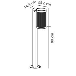Nordlux Modern Outdoor Garden Post Black Aluminium E27 Weatherproof, IP54 - thumbnail 5