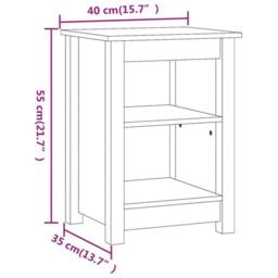 Berkfield Home Beautiful Bedside Cabinets 2 pcs Honey Brown 40x35x55 cm Solid Wo - Size: 40 x 35 x 55 cm - thumbnail 9