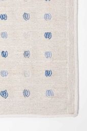 Homescapes 100% Cotton Bath Mat Tufted Polka Dot Design in Blue - thumbnail 4