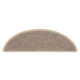 Berkfield Home Stair Mats Self-adhesive Sisal-Look 15 pcs 56x17x3 cm Dark Beige - Size: Medium - thumbnail 6