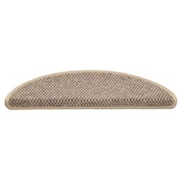 Berkfield Home Stair Mats Self-adhesive Sisal-Look 15 pcs 56x17x3 cm Dark Beige - Size: Medium - thumbnail 4