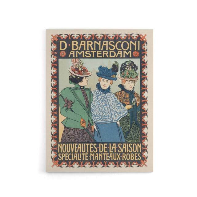"Artery8 Barnasconi Clothes Advert Canvas Wall Art Print Georg van Caspel - Size: W18"" x H24""" - image 1