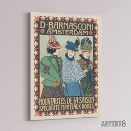 "Artery8 Barnasconi Clothes Advert Canvas Wall Art Print Georg van Caspel - Size: W18"" x H24""" - thumbnail 2