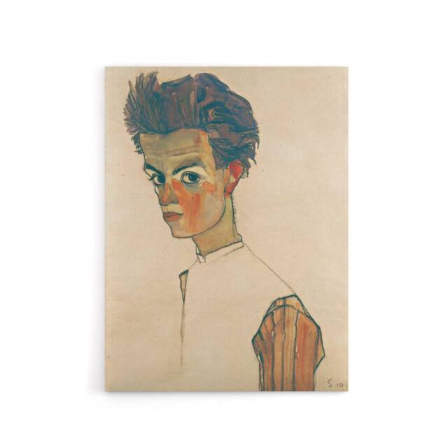 "Artery8 Egon Schiele Self Portrait Canvas Wall Art Print - Size: W18"" x H24""" - image 1