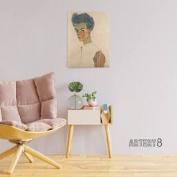 "Artery8 Egon Schiele Self Portrait Canvas Wall Art Print - Size: W18"" x H24""" - thumbnail 3